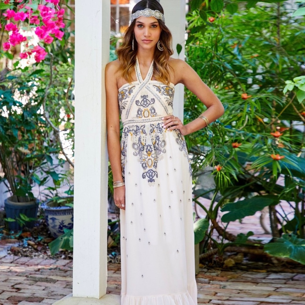 Embroidered formal dress